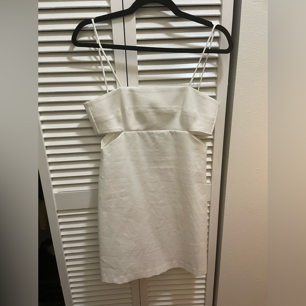 Zara white cut out dress